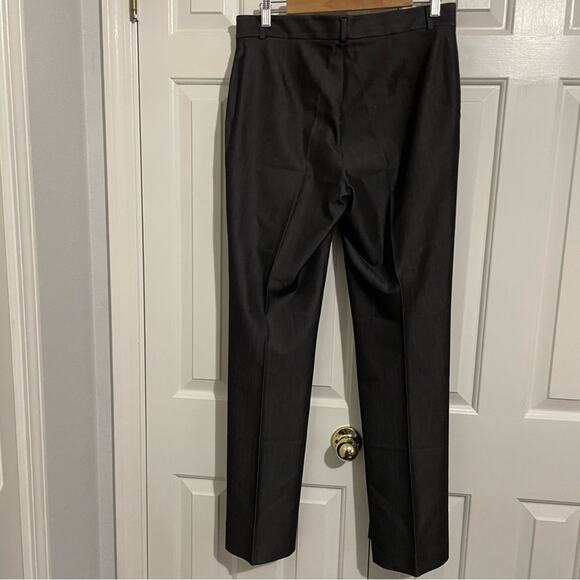 Elie Tahari Charcoal Grey Wide Leg Trouser Pants Womens 12 Dress Pants Wool - Picture 3 of 8
